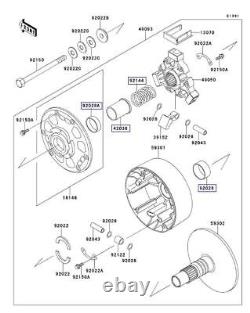 Kawasaki Mule 2510 Series Primary Converter / Drive Clutch COMPLETE Rebuild Kit