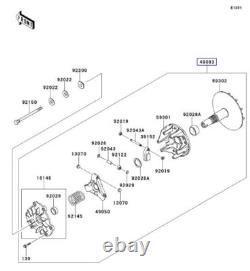 Kawasaki Mule Drive (Primary) Converter / Clutch Rebuild Kit 49093-0025 / 0023