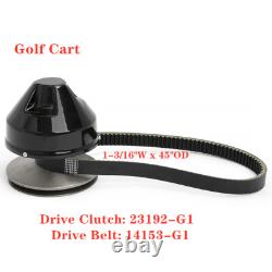 Primary Drive Clutch & Belt for E-Z-GO 2 Cycle Gas Marathon Golf Cart 1976-1988